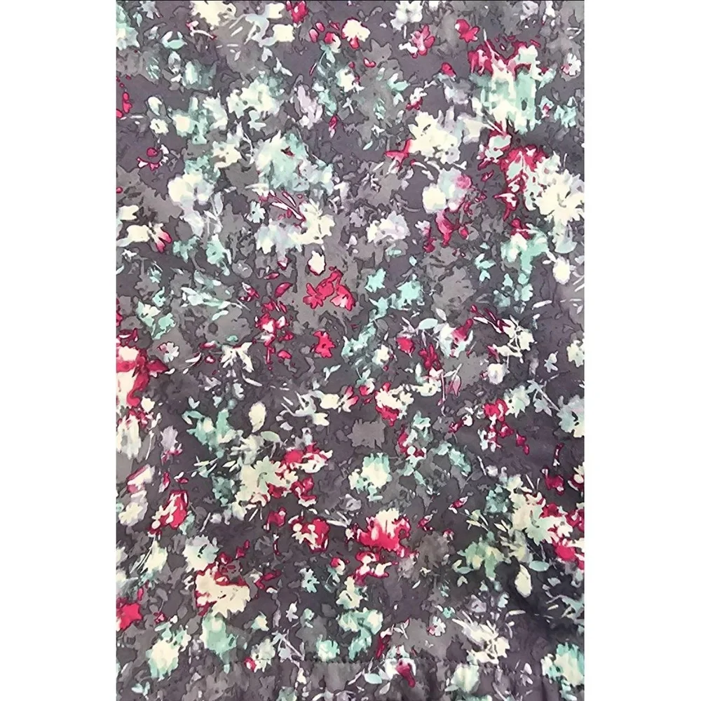 FREE COUNTRY Softshell Jacket‎ Girls Charcoal Grey Floral Outdoor XL (10/12)